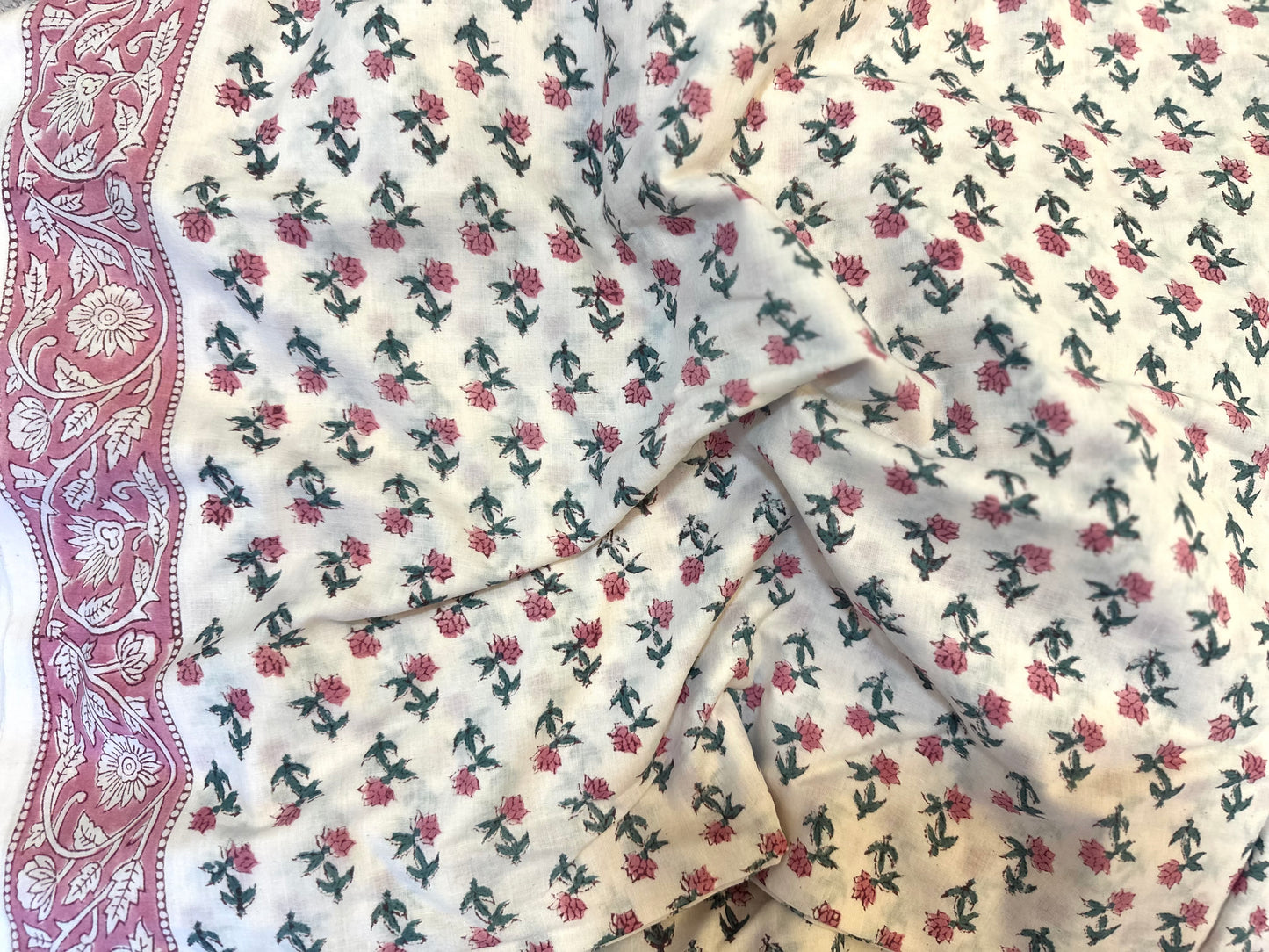 Petit BloomsブロックプリントIndian cotton 100%