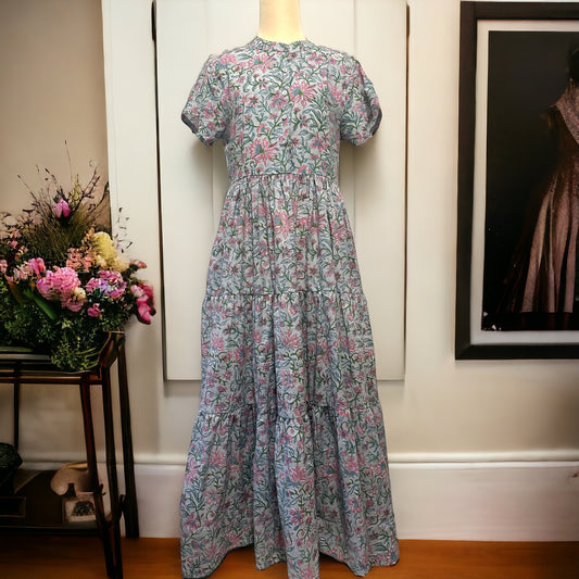 NEW!! Short Sleeve Dress - Ashy Floral Garden 半袖ワンピース