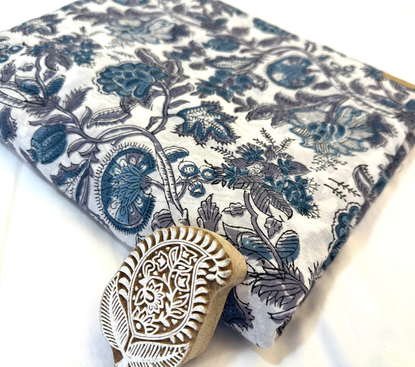 Posh the Ash ブロックプリントIndian cotton 100%