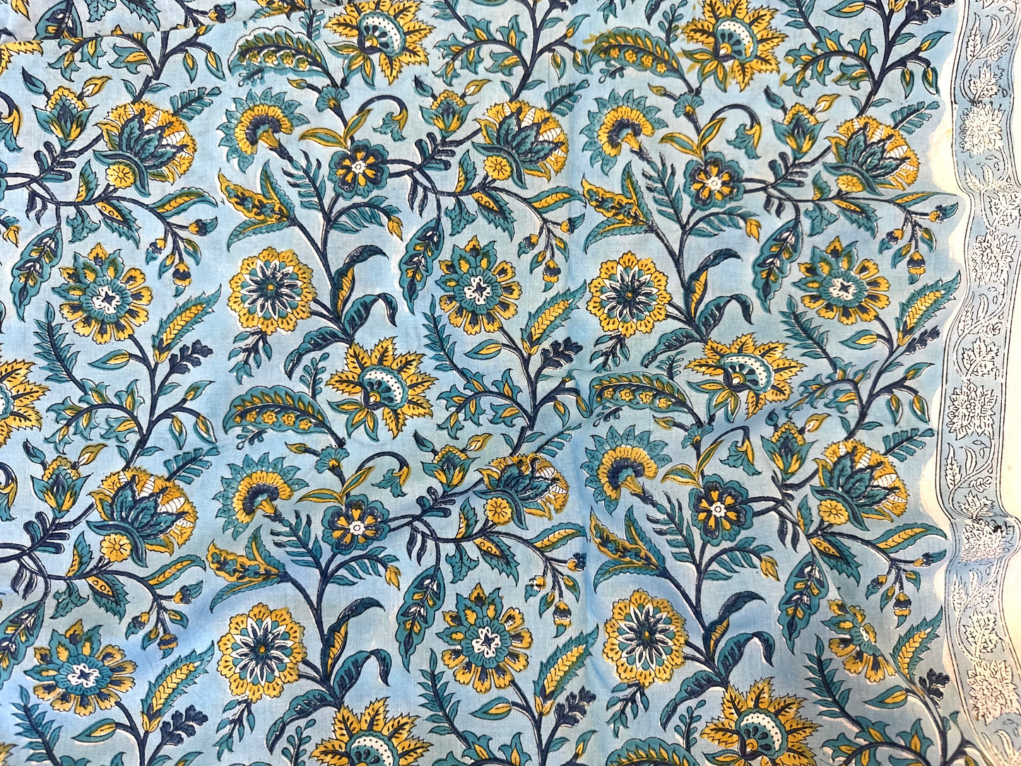 End of Summer ブロックプリントIndian cotton 100%