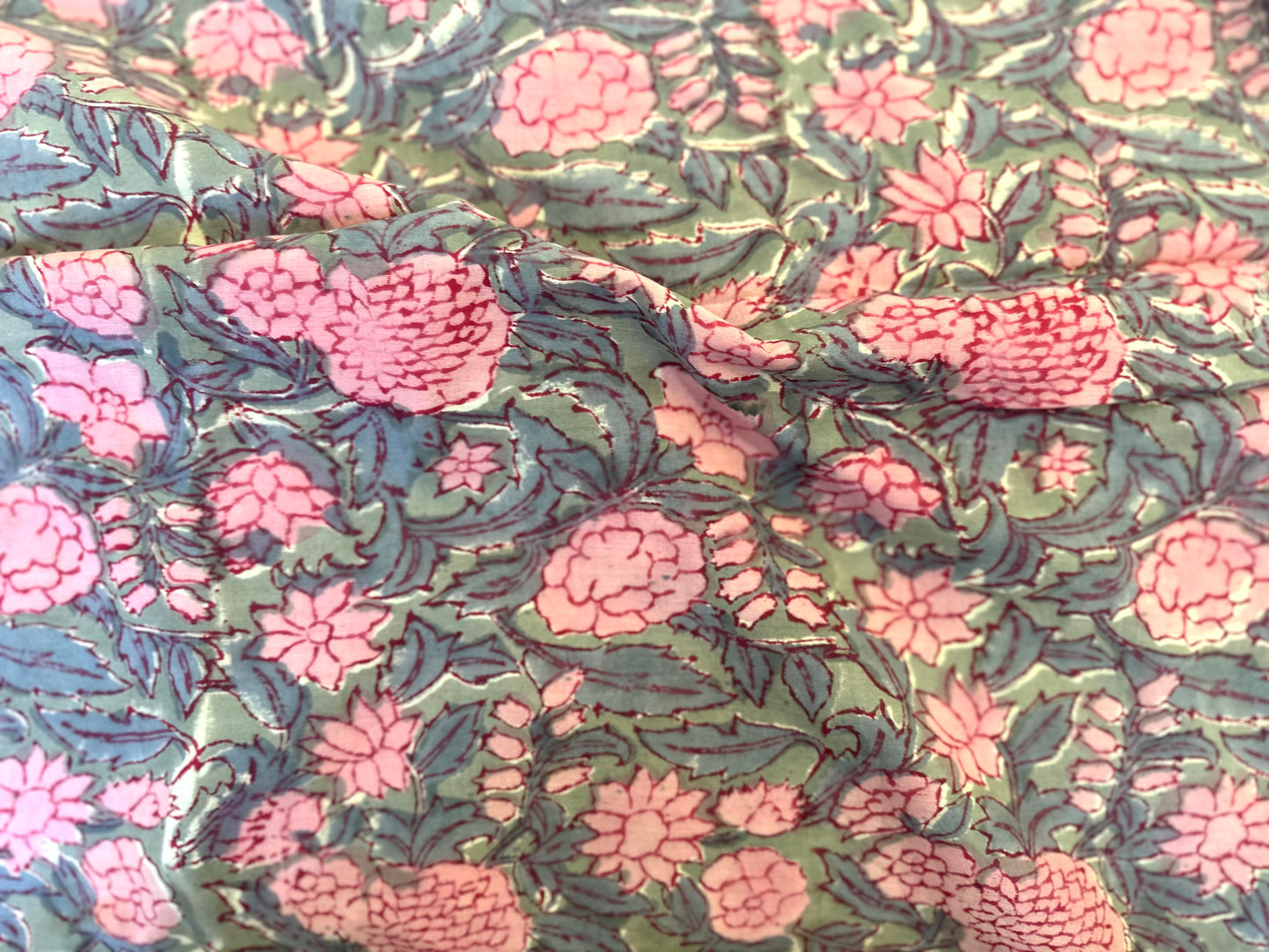 Sounds of Autumn ブロックプリントIndian cotton 100%