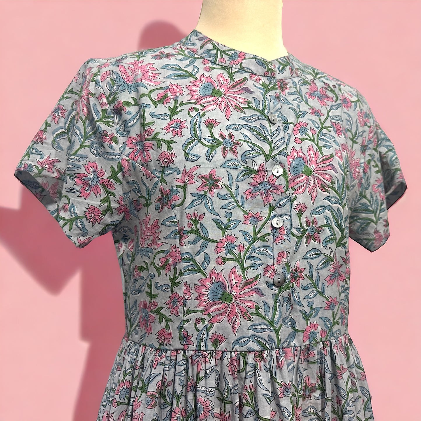 NEW!! Short Sleeve Dress - Ashy Floral Garden 半袖ワンピース