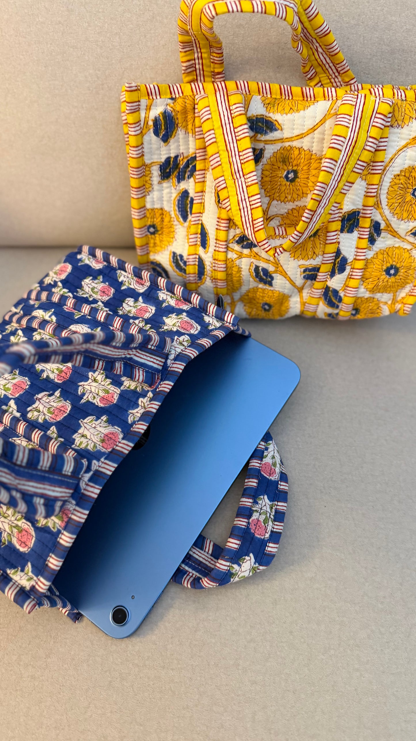 Block Print Mini Tote Bag