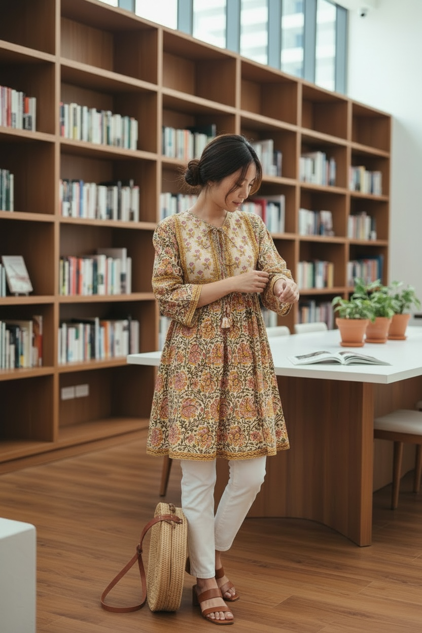 Block Printed Tunic ブロックプリントチュニック