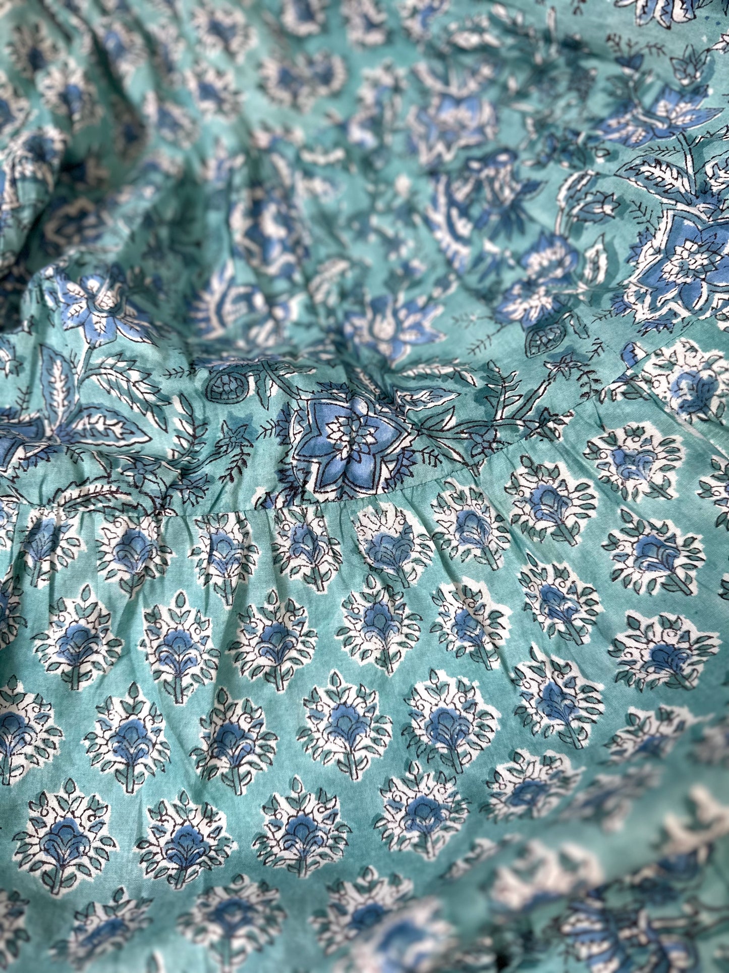 NEW ! Block Print Four Tiered Skirt - 4段ティアードギャザリングスカー