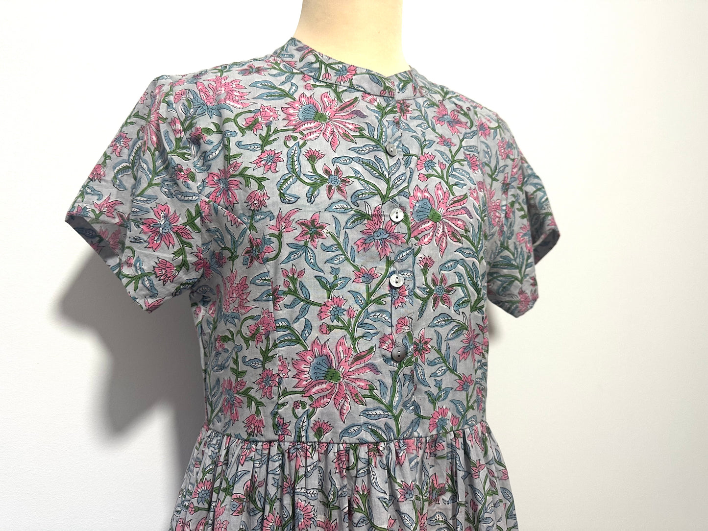NEW!! Short Sleeve Dress - Ashy Floral Garden 半袖ワンピース