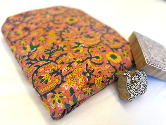 September Hint ブロックプリントIndian cotton 100%