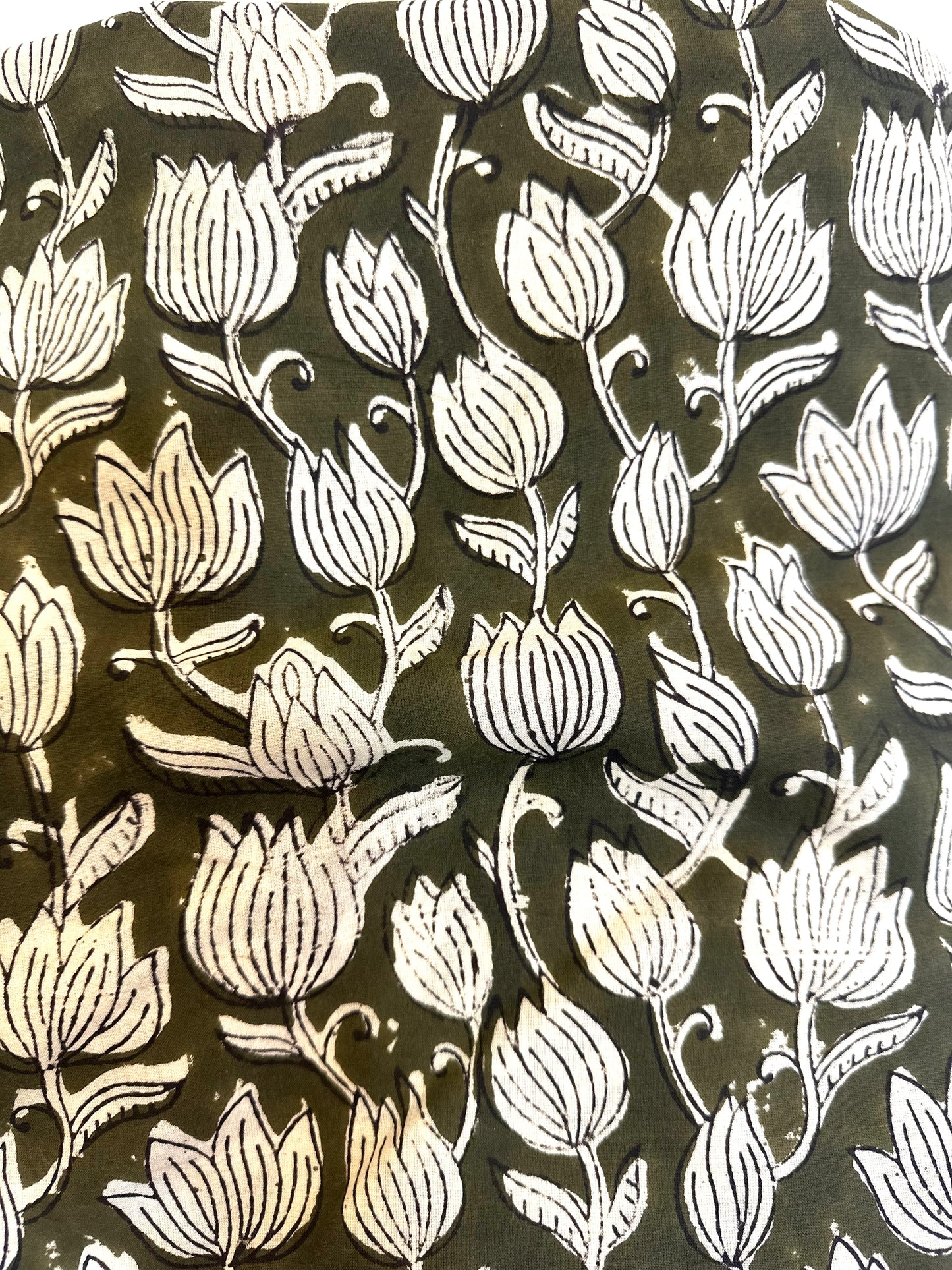Bagru Tulip ブロックプリントIndian cotton 100%
