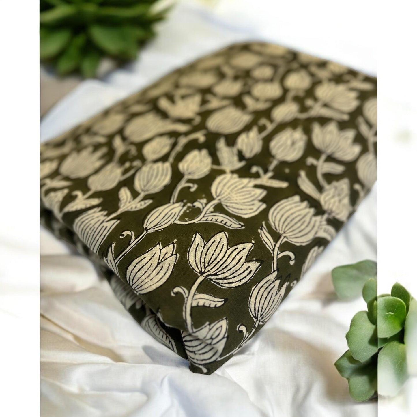 Bagru Tulip ブロックプリントIndian cotton 100%