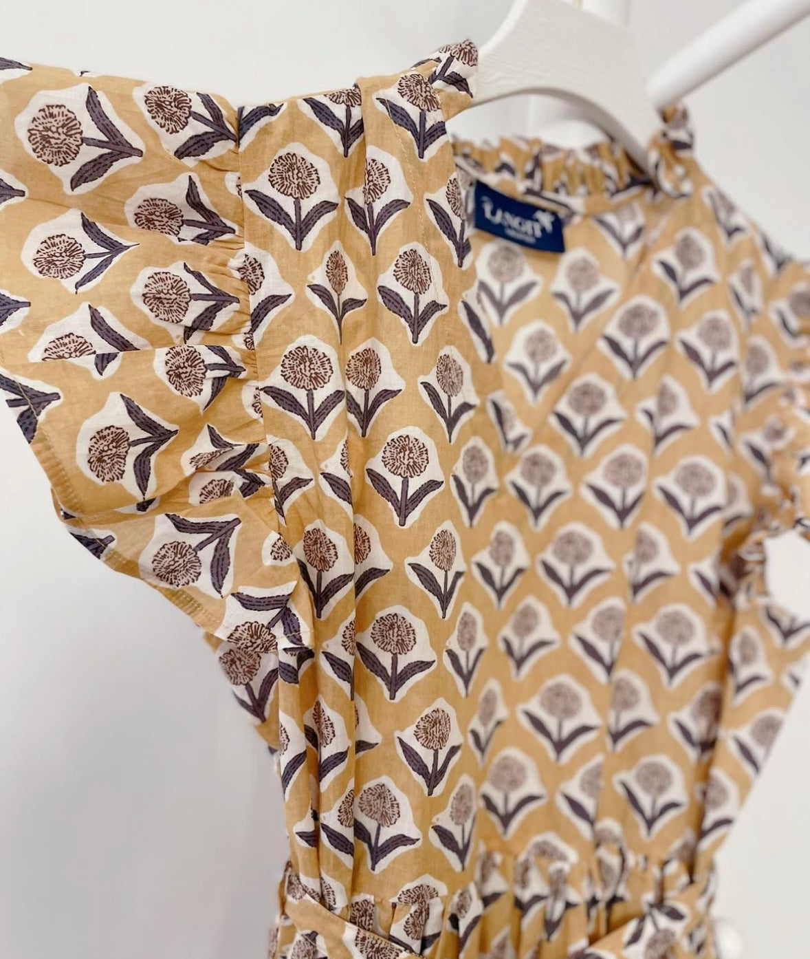 Design B /Frilled sleeve long dressフリルスリーブワンピース