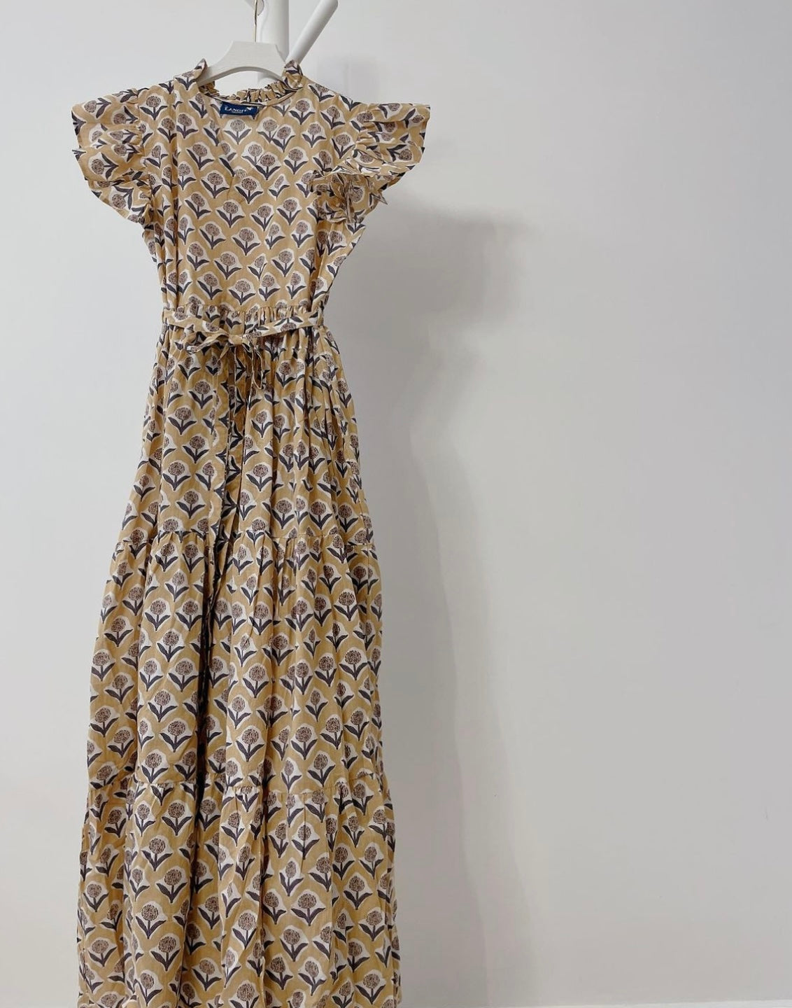 Design B /Frilled sleeve long dressフリルスリーブワンピース