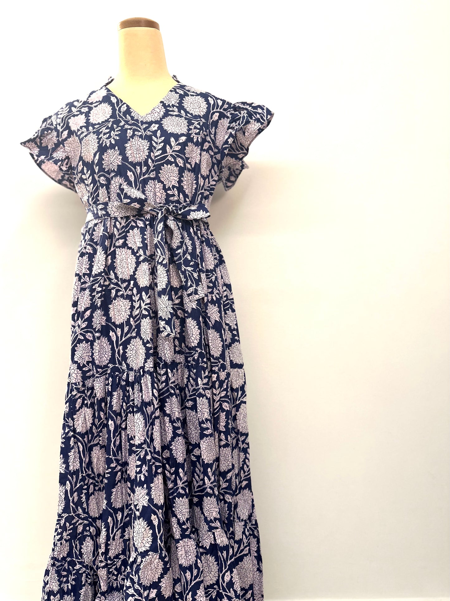 Design B /Frilled sleeve long dressフリルスリーブワンピース