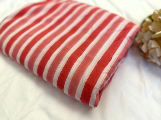 Borders the Pink  ブロックプリントIndian cotton 100%