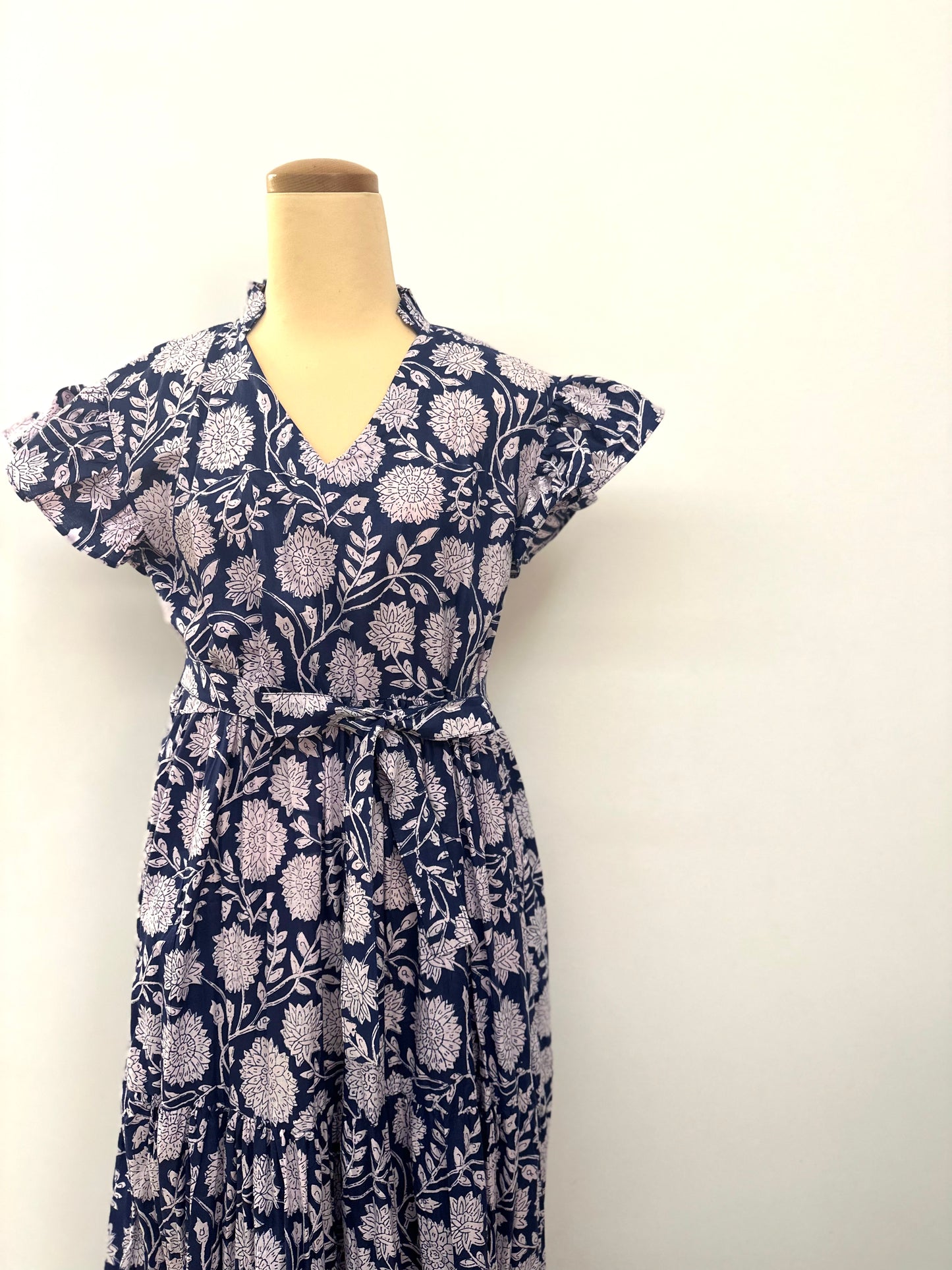 Design B /Frilled sleeve long dressフリルスリーブワンピース