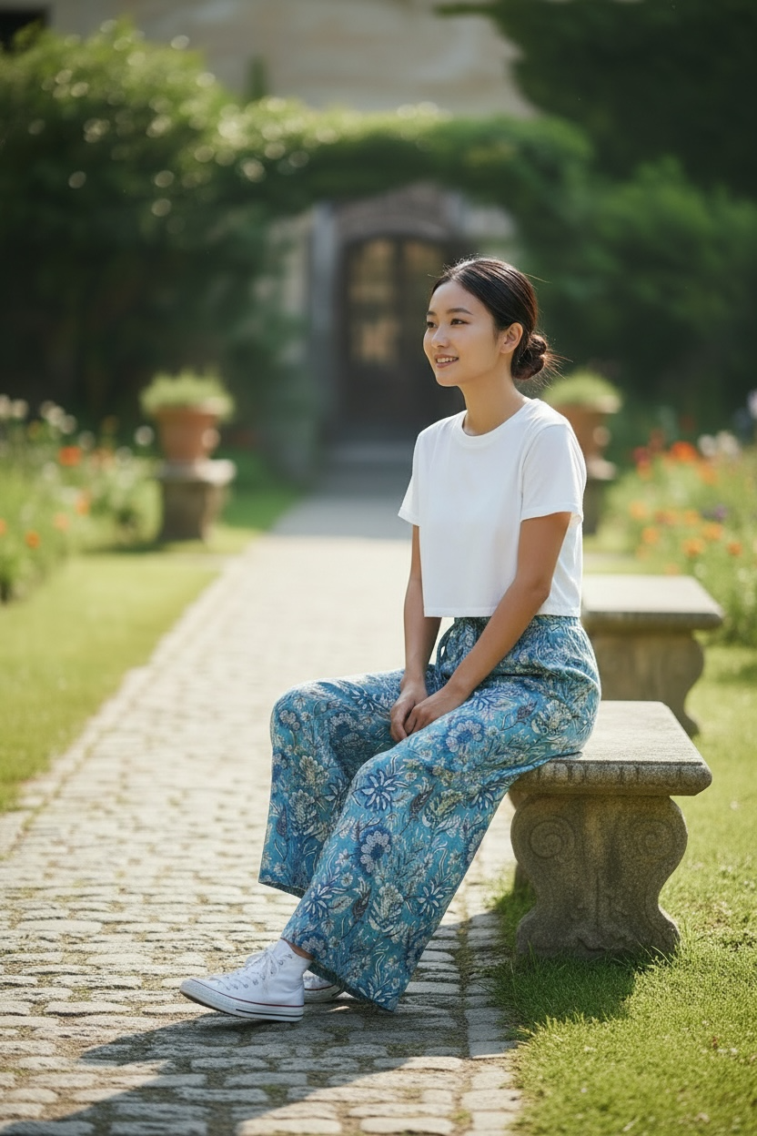 NEW ! Block Print Pants インド綿ブロックプリントパンツ