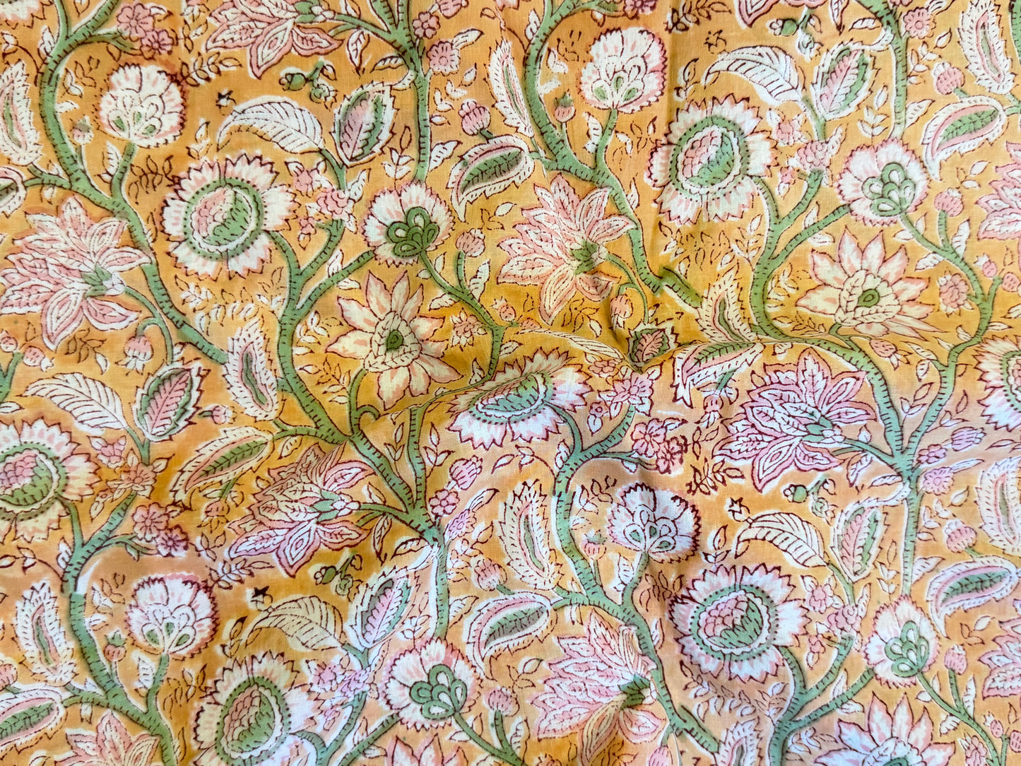 Feeling Summer ブロックプリントIndian cotton 100%