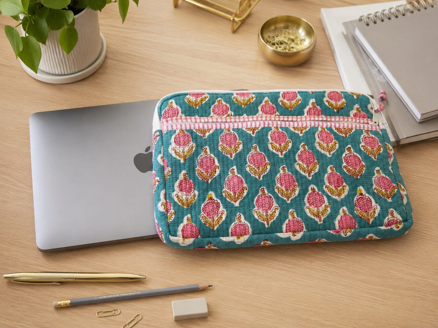 Block Print Laptop Case 13-14inches
