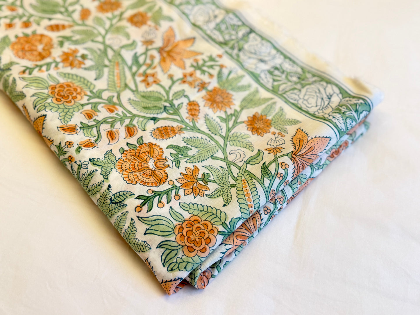 Orient Scene ブロックプリントIndian cotton 100%