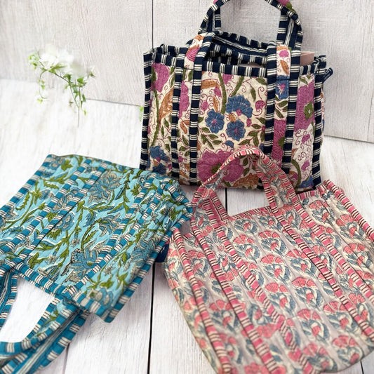 Block Print Mini Tote
