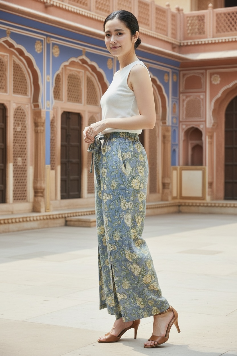 NEW ! Block Print Pants インド綿ブロックプリントパンツ