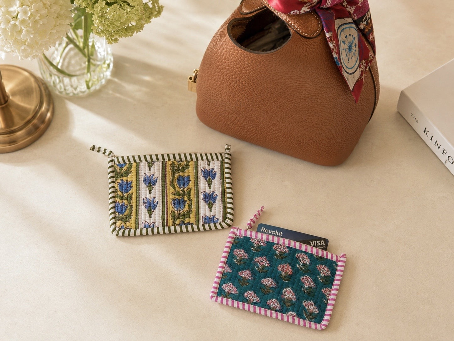 Block Print Mini Card Pouch