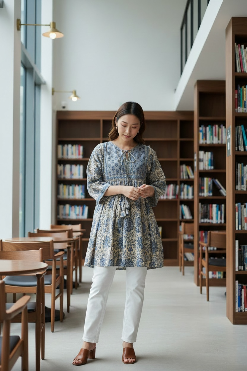 Block Printed Tunic ブロックプリントチュニック