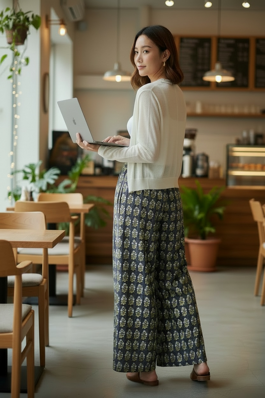 NEW ! Block Print Pants インド綿ブロックプリントパンツ