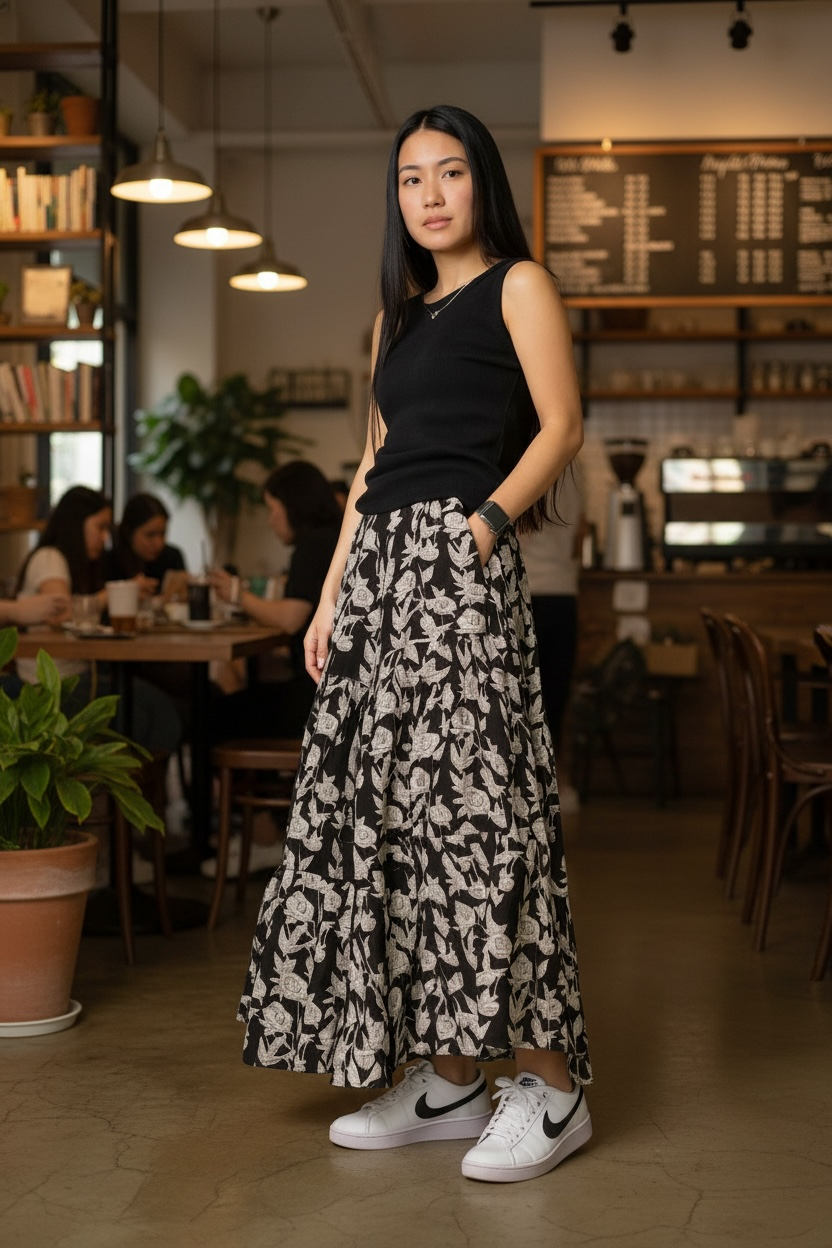 NEW Threw Tiered Skirt 3段ティアードスカート