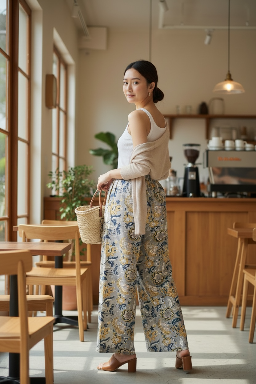 NEW ! Block Print Pants インド綿ブロックプリントパンツ