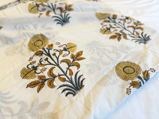 Royal Summer ブロックプリントIndian cotton 100%