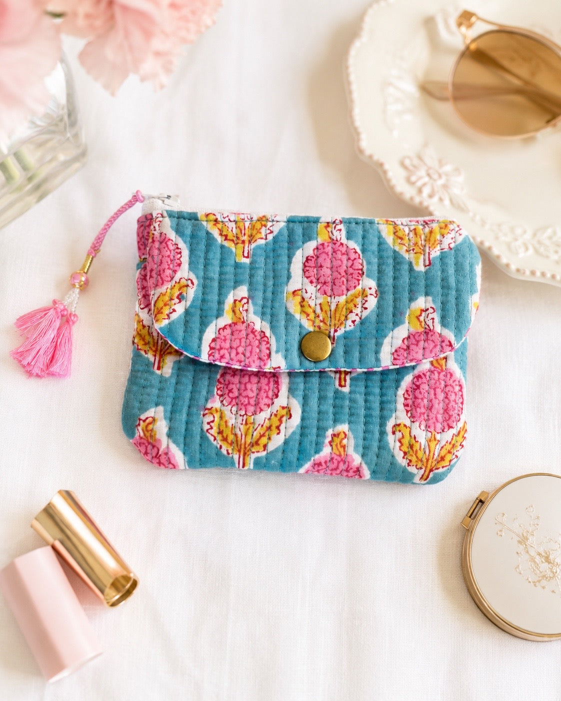 Block Print Wallet Pouch