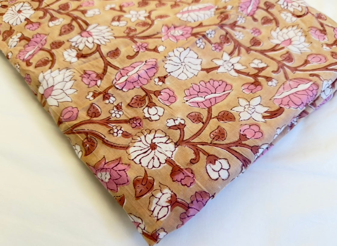 Girly Sense ブロックプリントIndian cotton 100%