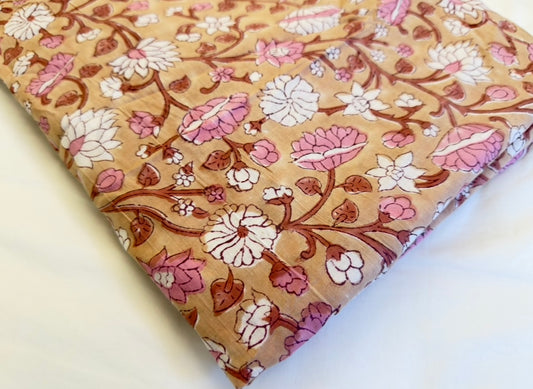 Girly Sense ブロックプリントIndian cotton 100%