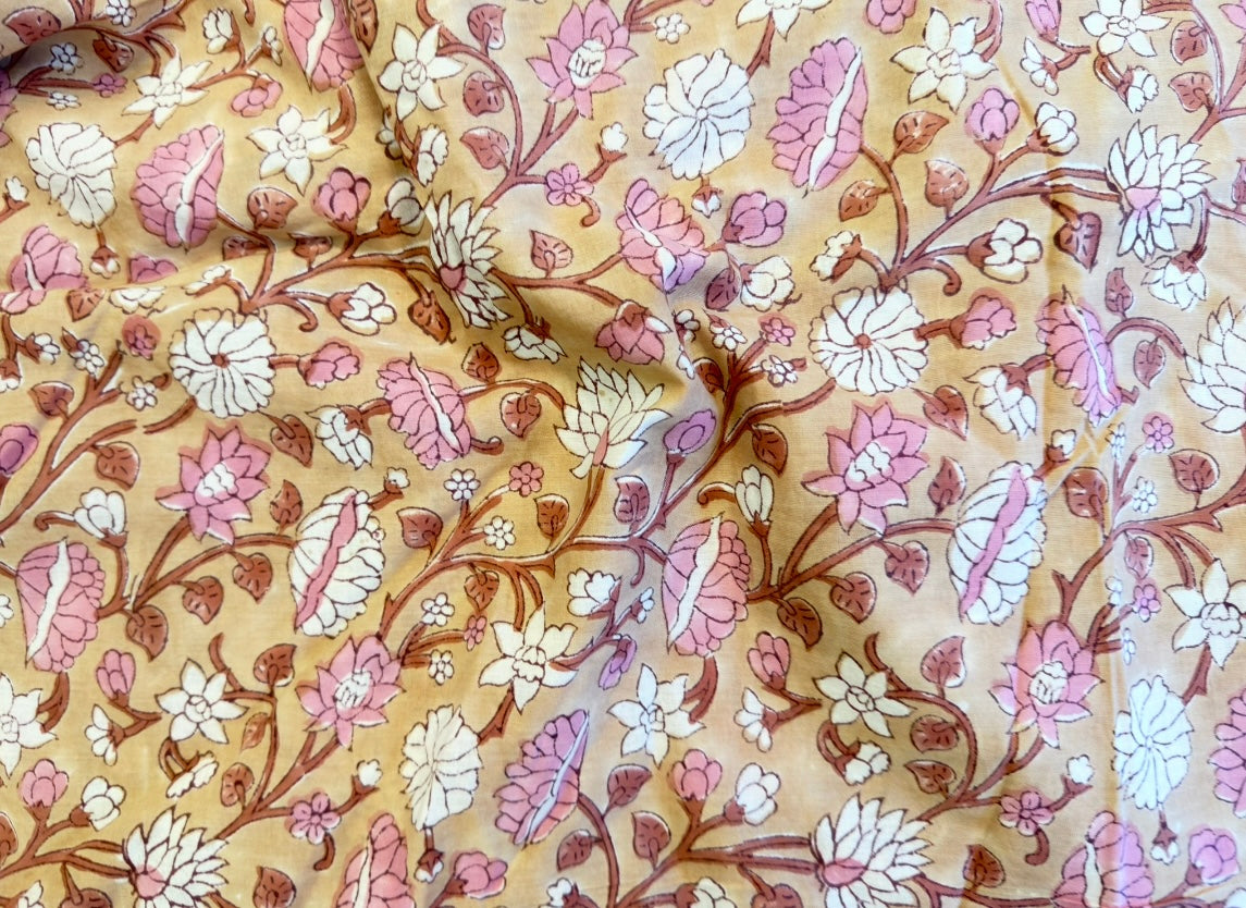 Girly Sense ブロックプリントIndian cotton 100%