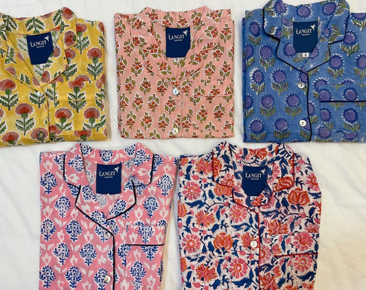 Block Printed Kids Pajama -キッズパジャマ